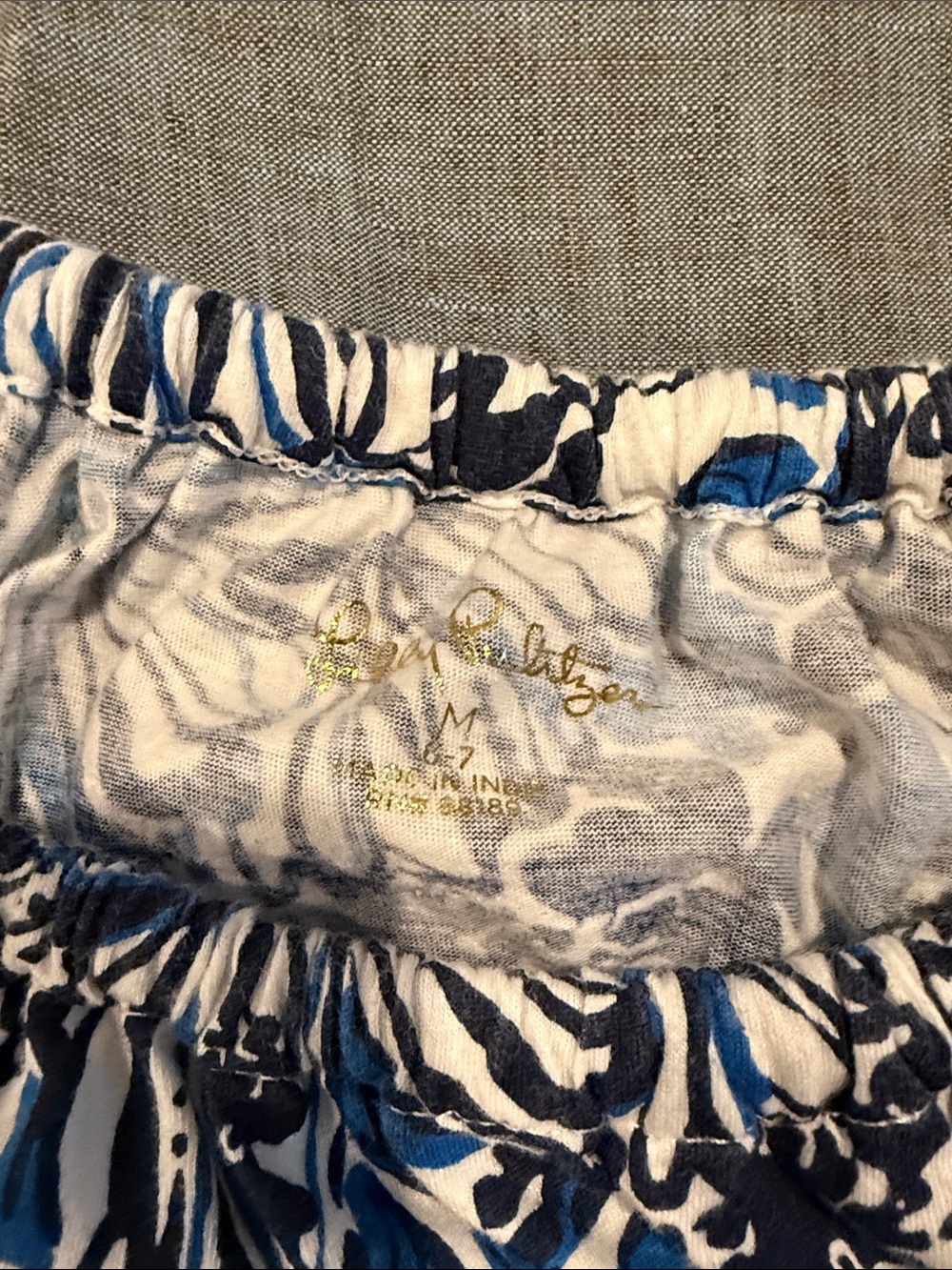 Lilly Pulitzer Blue and White Floral Halter Dress 6/7 - Picture 2 of 6